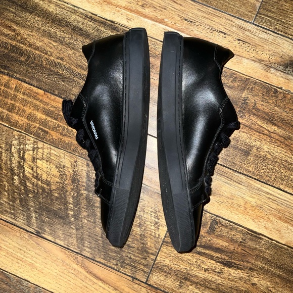 PANGAIA Grape Leather Sneakers Black Size 38W - Picture 5 of 7